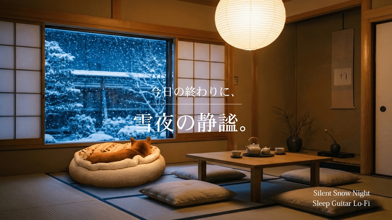 【夜のリラックスBGM】今日の終わりに、雪夜の静謐。｜Snowy Night Guitar Lofi