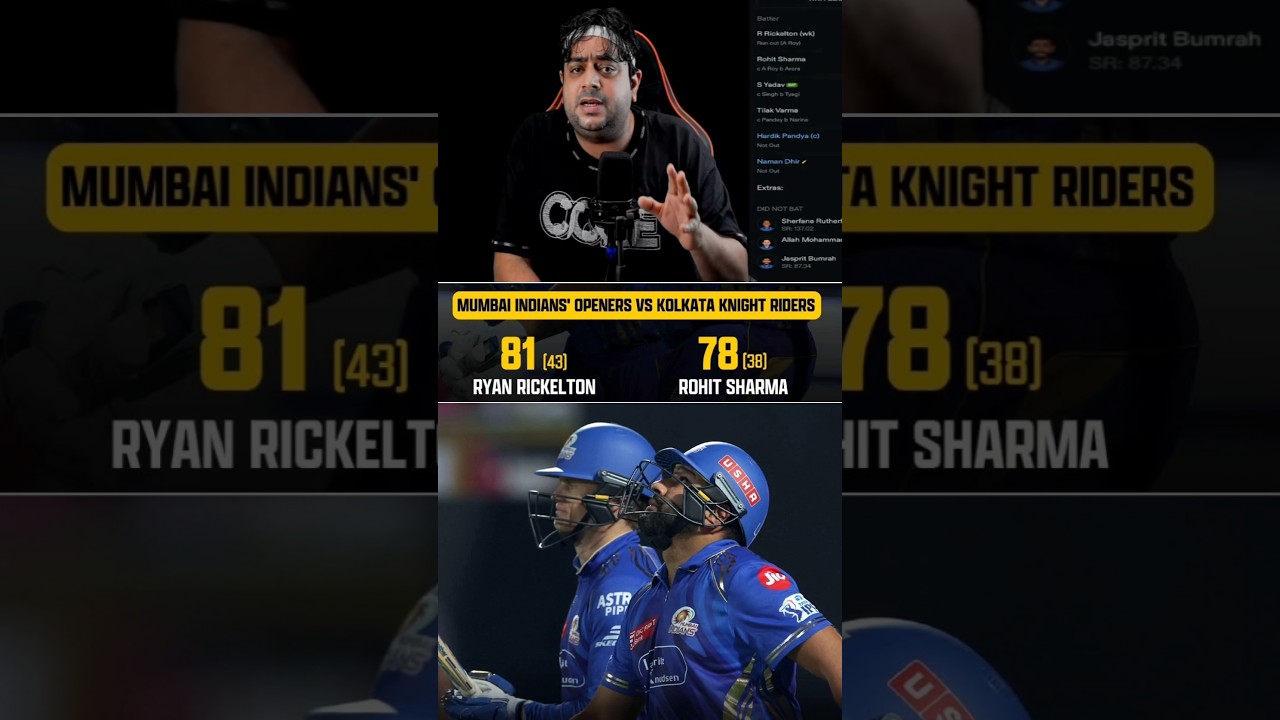 Rohit Sharma & Ryan Rickelton Batting vs KKR 😈/#rohitsharma #2026 #mivskkr
