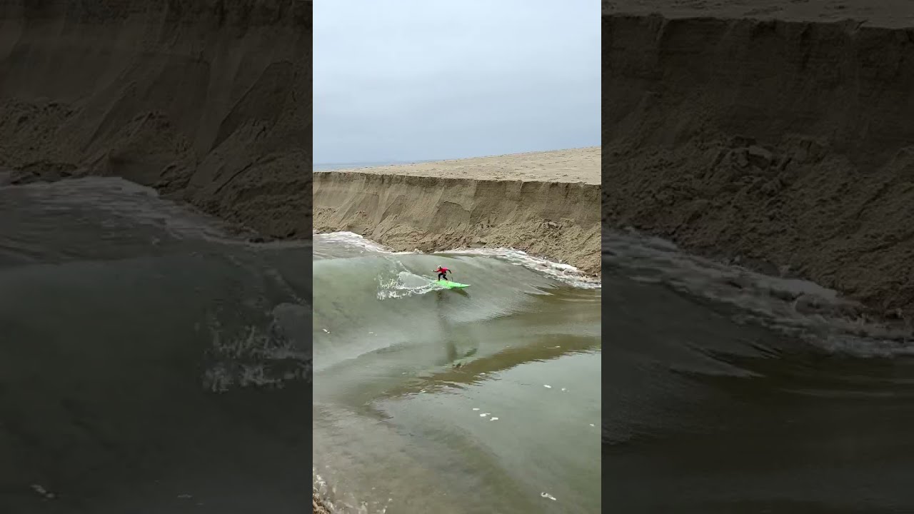 Surfer Gets Swept out to Sea by River Rapids #shorts #shorts30