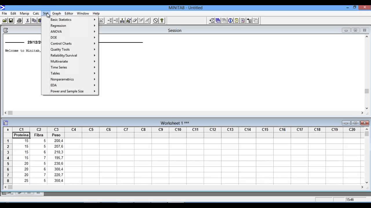 Superficie de respuesta y diseños de mezclas en Minitab 13.0