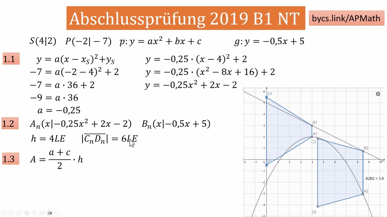 AP 2019 B1 NT II/III (Bayern, RS, Mathe)