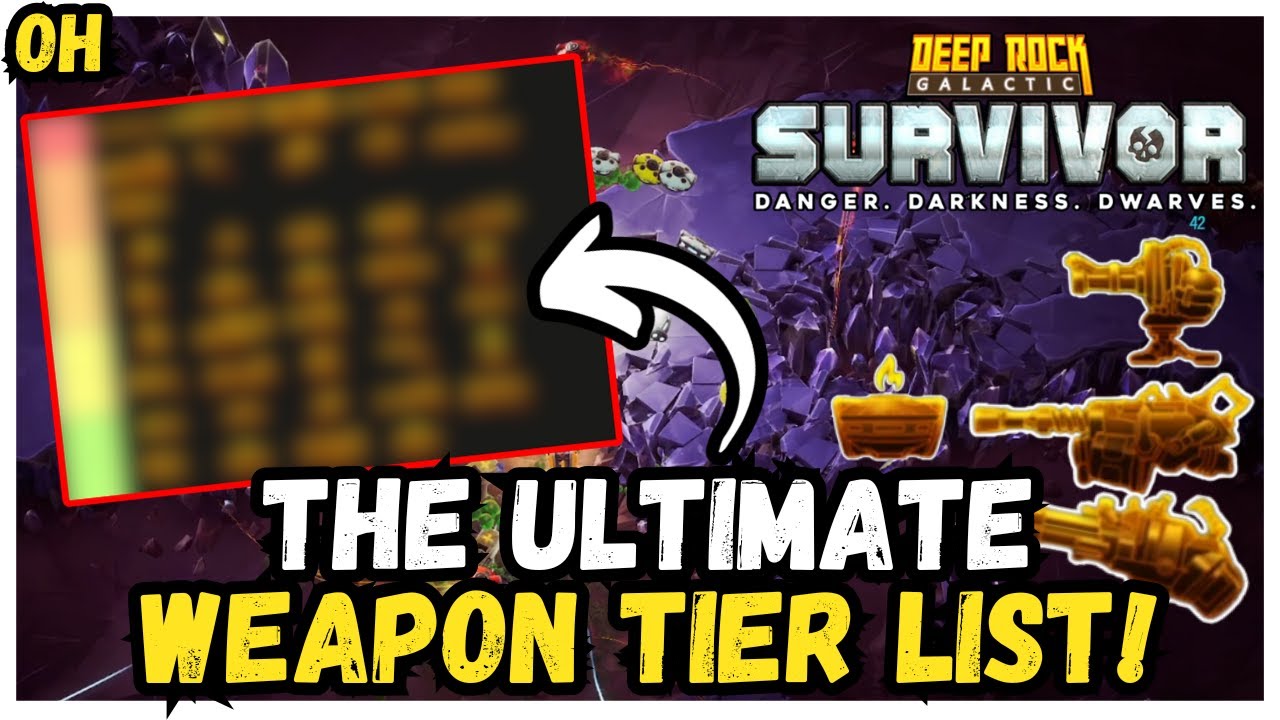 THE ULTIMATE WEAPON TIER LIST!! Deep Rock Galactic Survivor!