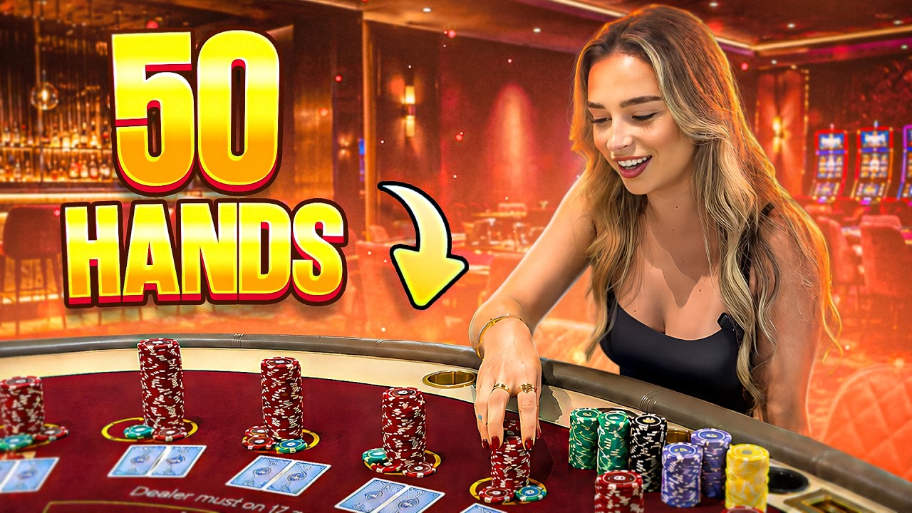 I DID 50 HANDS OF BLACKJACK.. $5,000 START - Rosie Mae