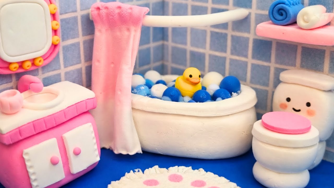The Cutest Tiny Clay Room Ever | DIY Polymer Clay Miniature step by step | Tiny Clay Studio