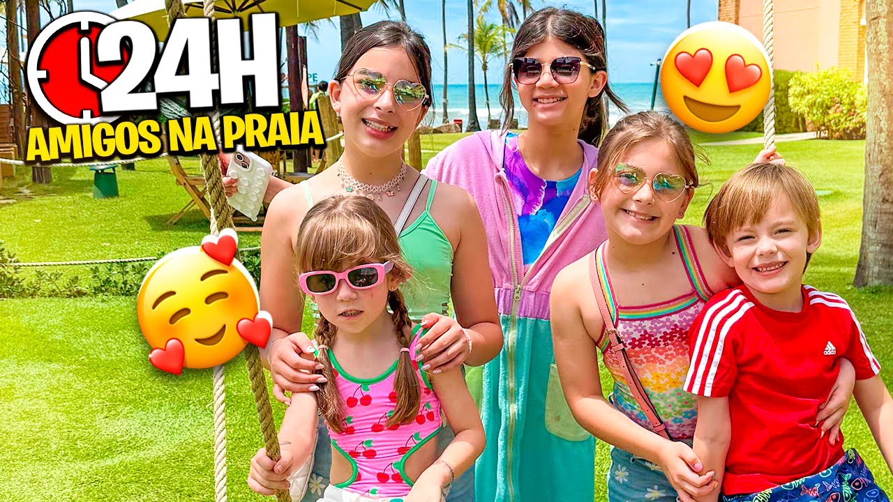 TUDO QUE FIZEMOS EM 24HRS NA PRAIA COM AMIGOS