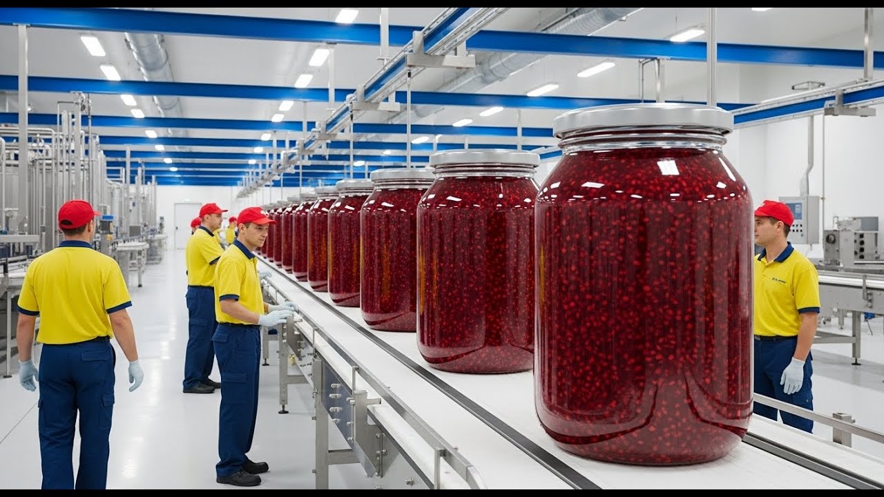 Inside a Raspberry Jam Factory 🏭 | How 50 Tons of Jam Are Produced at Industrial Scale