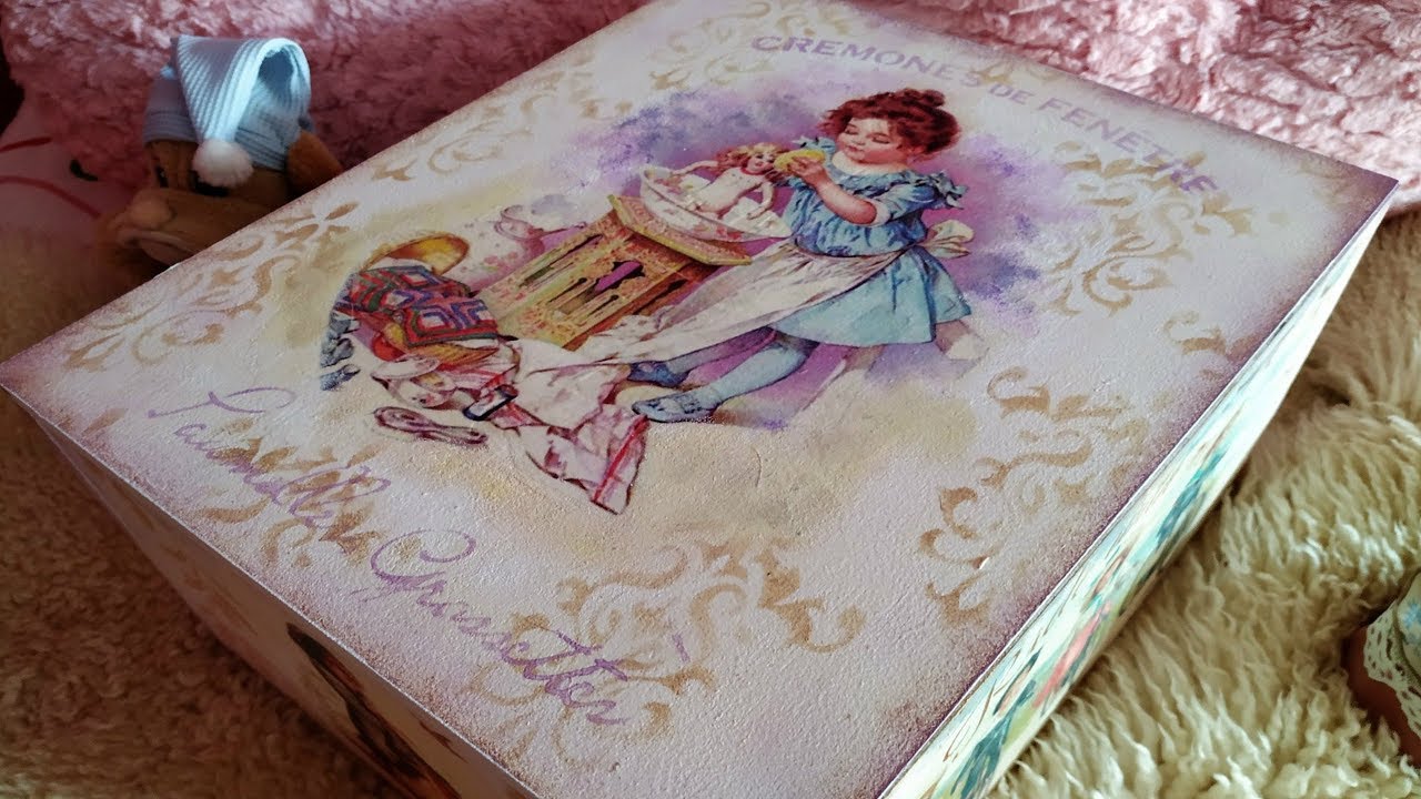 DECOUPAGE CAJA VINTAGE: Caja de VINO reciclada