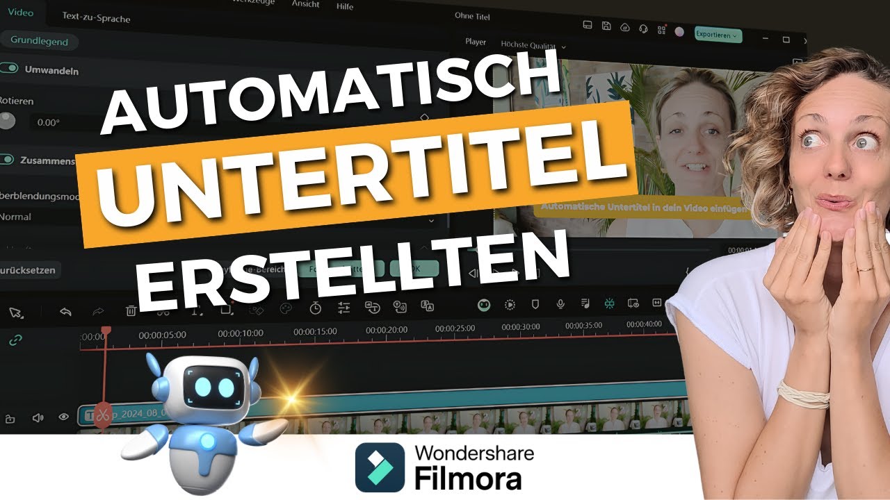 Schnell & einfach automatische Untertitel erstellen 🎬 Filmora Tutorial (deutsch)
