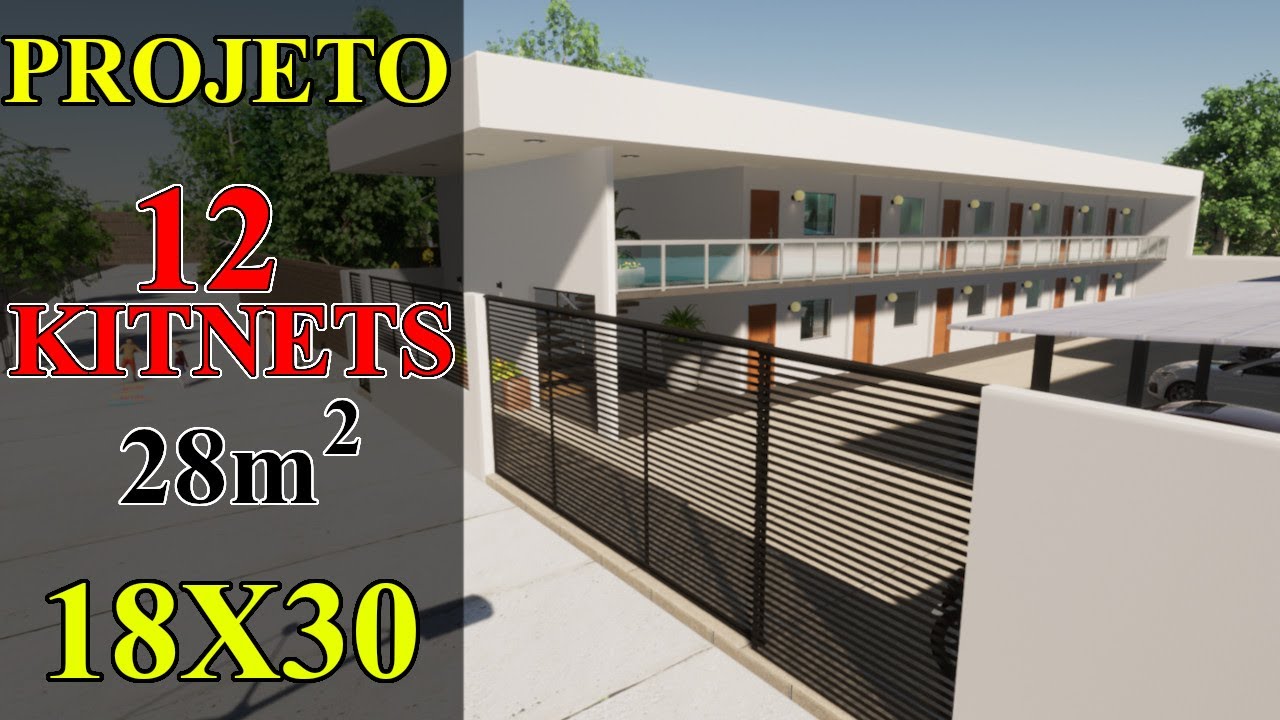 12 KITNETS SIMPLES 28M² COM GARAGEM - Terreno 18x30