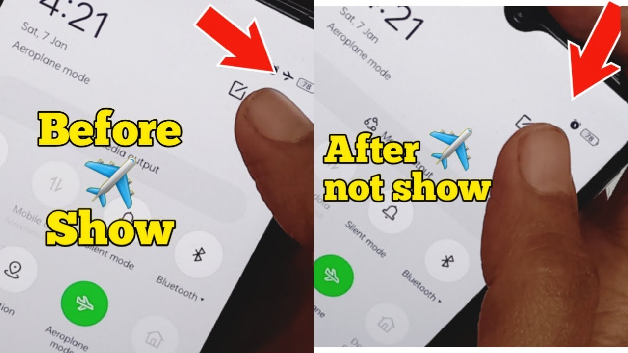 Hide Aeroplane mode icon on Status Bar for all Android Phone