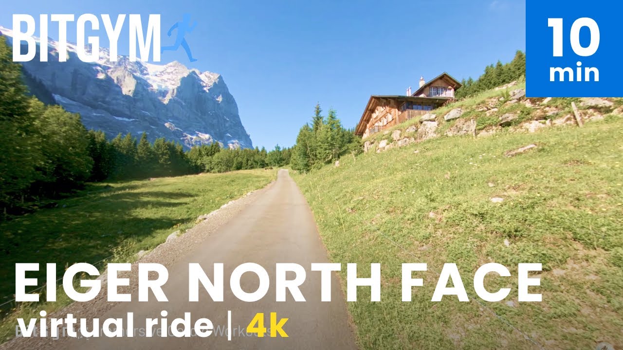 Virtual Ride: Bernese Oberland, Eiger North Face (Download BitGym App for cardio motivation)