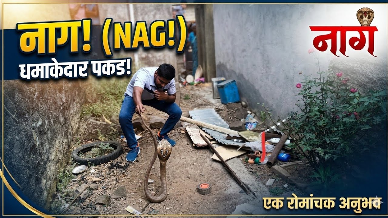 अरे लई रागीट नाग 😱 सगळीकडे भीतीचे वातावरण. 😵‍💫