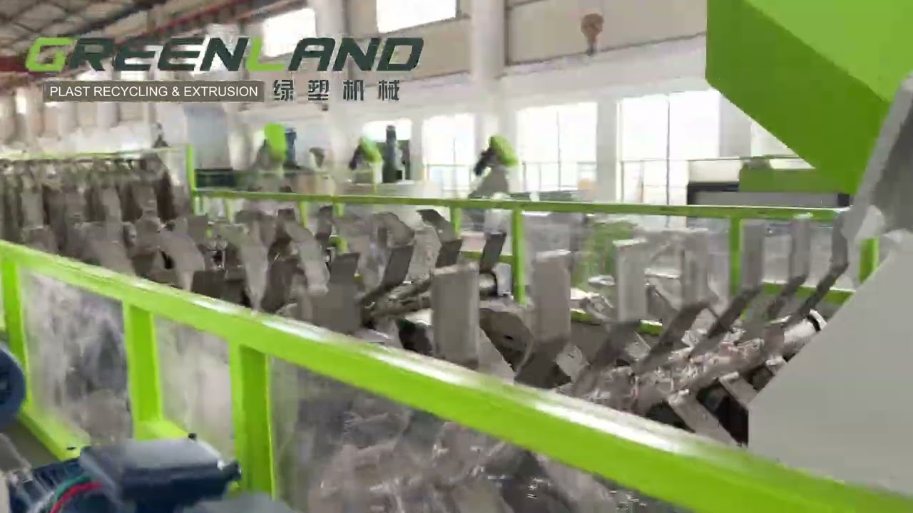 Greenlandplast PP sack raffia woven bag jumbo shredding washing recycle line 500kgh