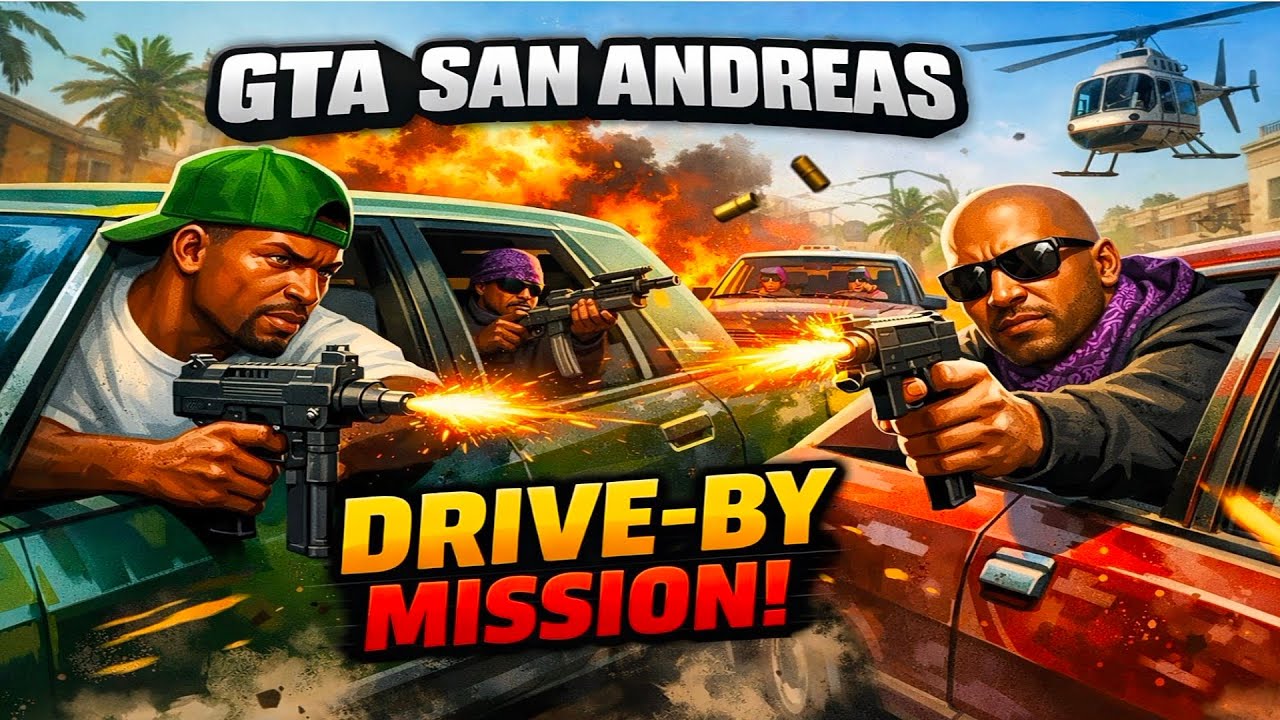 GTA San Andreas Drive-By Mission | Full Action Gameplay 🔥 | CJ Gang War