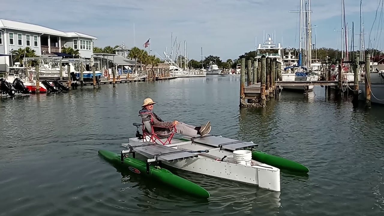 UNSINKABLE Outrigger Skiff by Expandacraft: First day trials.