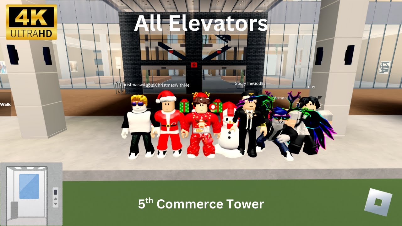 [4K] All Elevators - 5th Commerce Tower - Roblox
