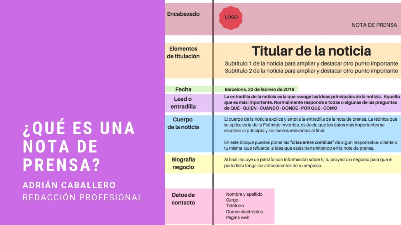 ¿Qué es una NOTA DE PRENSA? | Redacción profesional