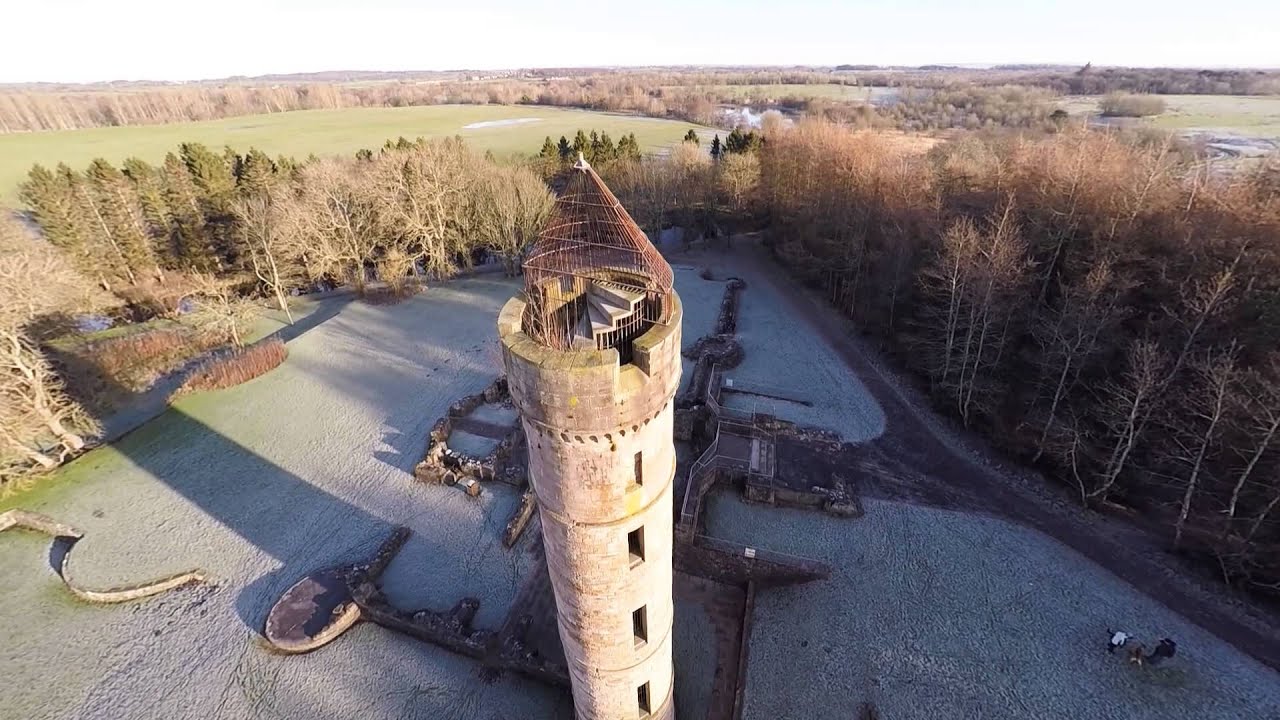 Eglinton Castle aerial footage Dec 2014