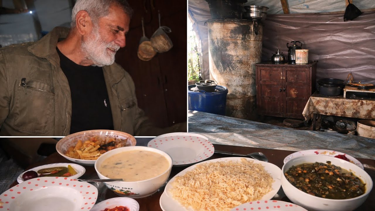 استكشاف نمط الحياة في الخيم، بعيدا عن الحضارة في الايام الصعبةGa.za كيف نطهو✌️