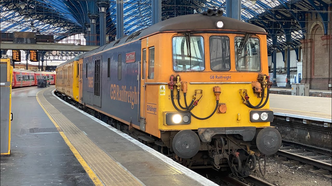 Class 73 GBRF Test Train At Brighton Departing With 1Q76 Tonbridge - Seaford | 11th January 2024