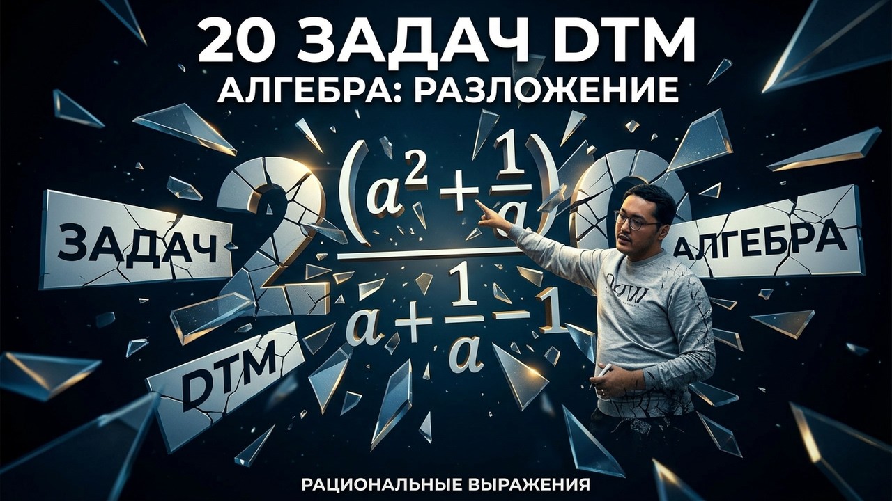 20 ЗАДАЧ DTM по Алгебре | Разложение на множители, Алгебраические дроби, Рациональные выражения
