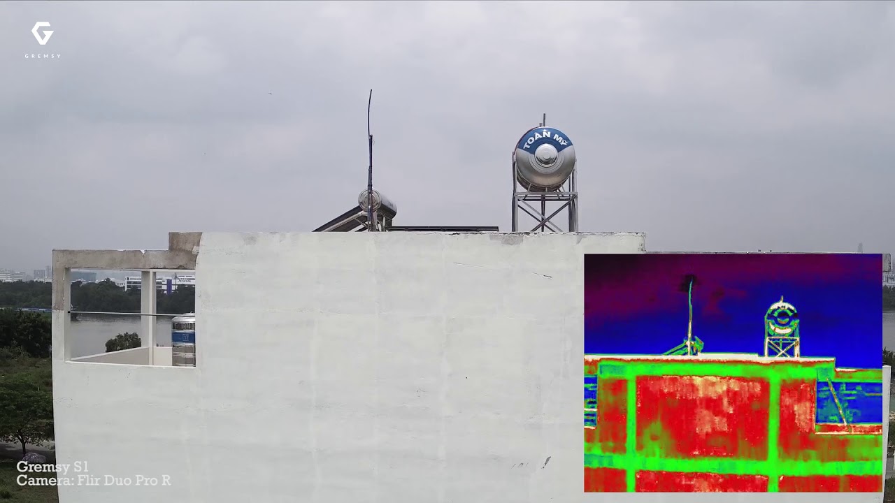 Gremsy S1's first flying test with Flir Duo Pro R