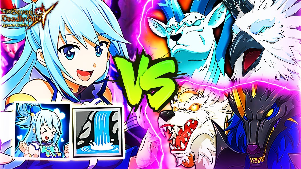 💦 AQUA vs BESTIAS DEMON&Iacute;ACAS 💧 &iexcl;P&aacute;jaro, Ciervo y Lobos! - 7DS Grand Cross