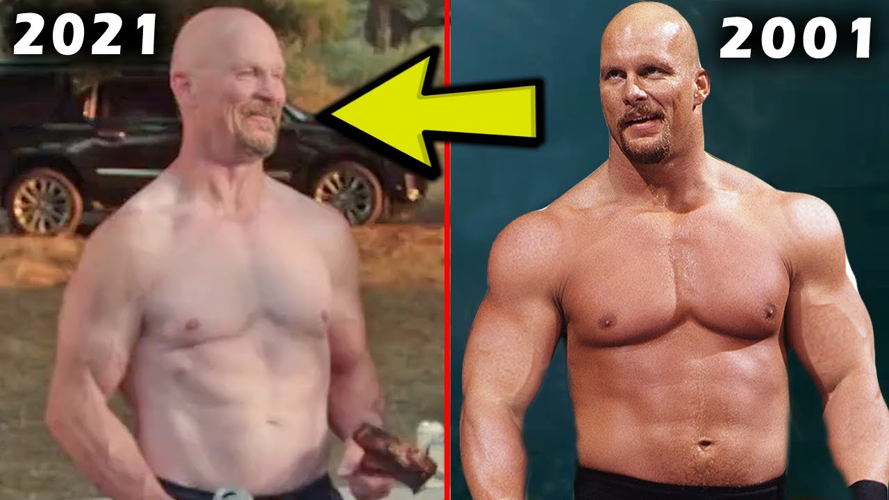 5 Saddest WWE Body Transformations - Stone Cold Steve Austin Physique