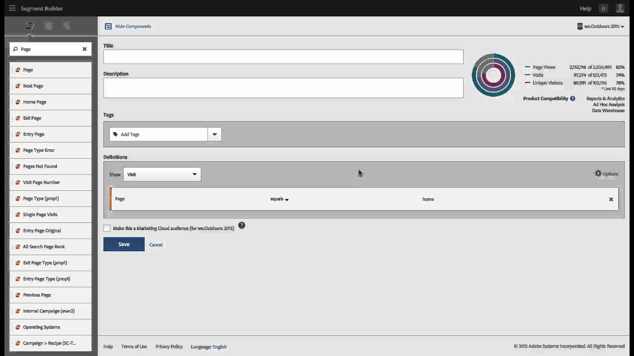Контейнеры сегментов в Adobe Analytics
