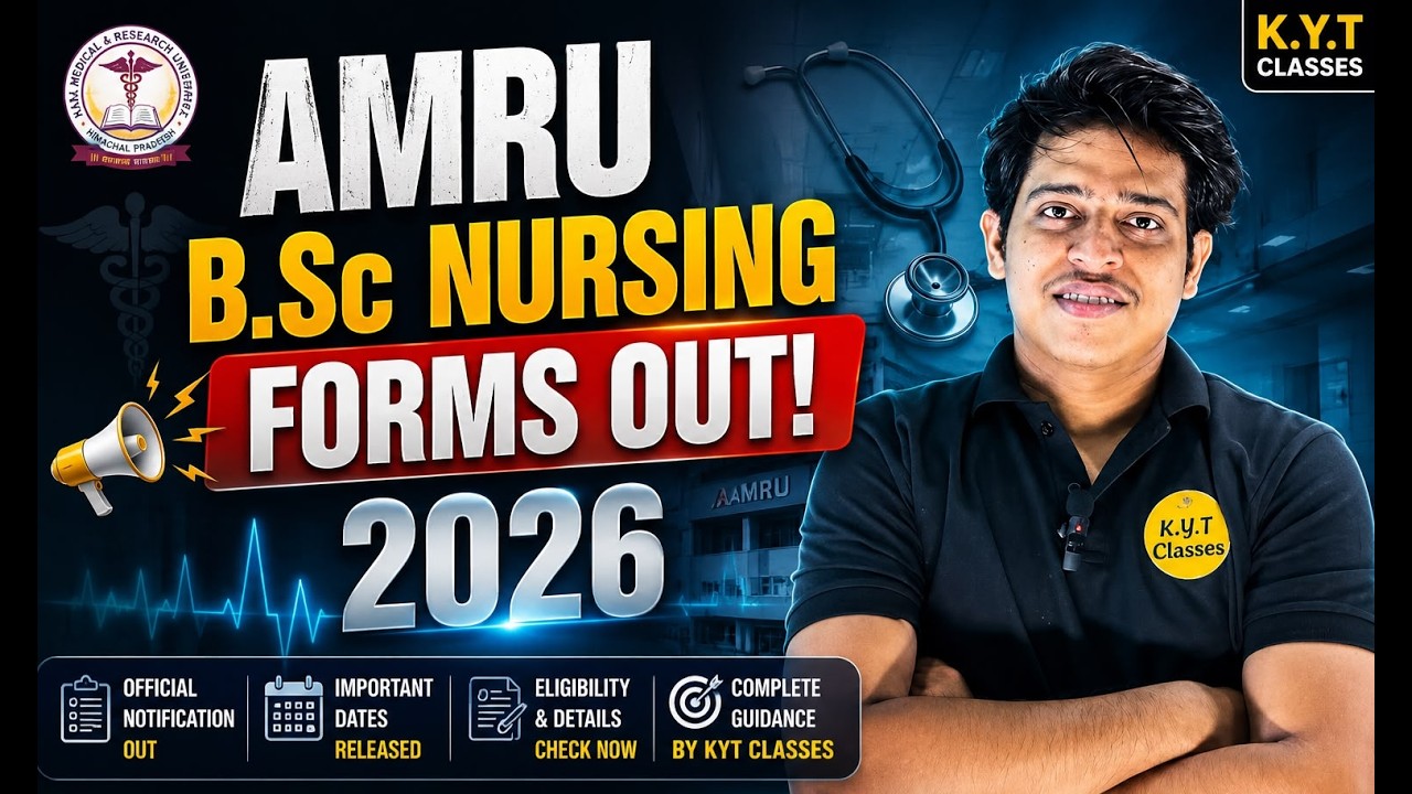 AMRU B.Sc. Nursing 2026 Forms Out 🔥 | Registration Started | Eligibility, Dates, Fees