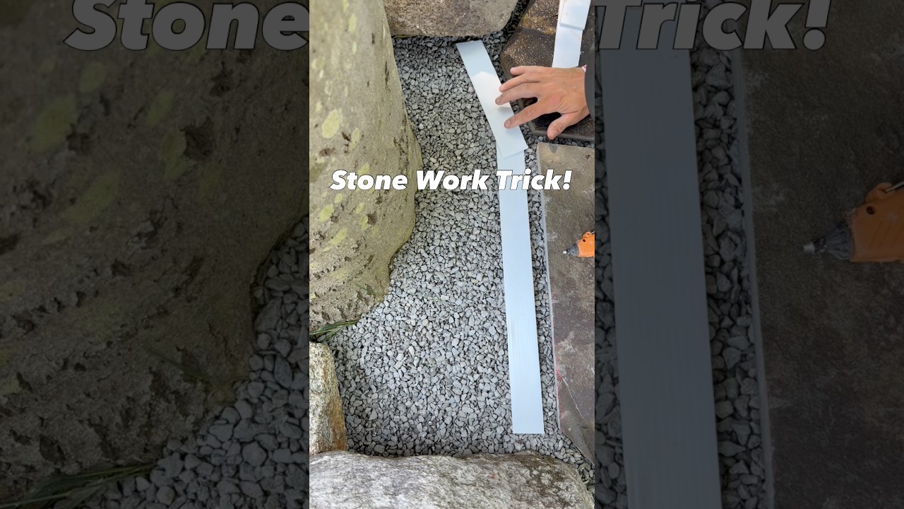 Making a Template and Cutting out Blue Stone! Stone work made Easy! #diy #tools #construction