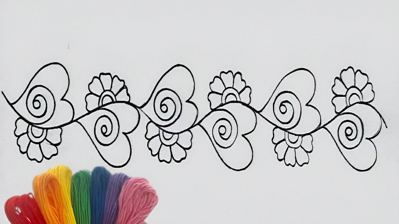 Gorgeous Border Handmade Embroidery Design | Simple And Easy Stitches 
