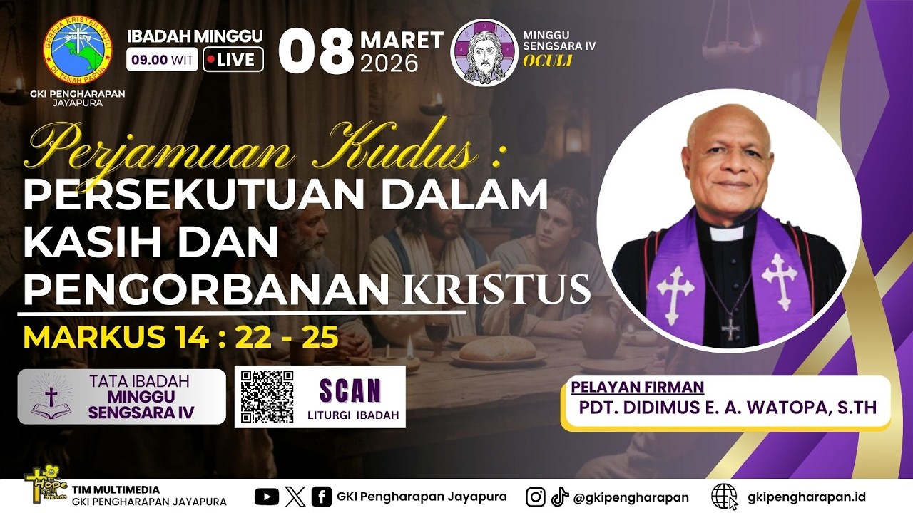 (08 MARET 2026) IBADAH MINGGU SENGSARA IV 