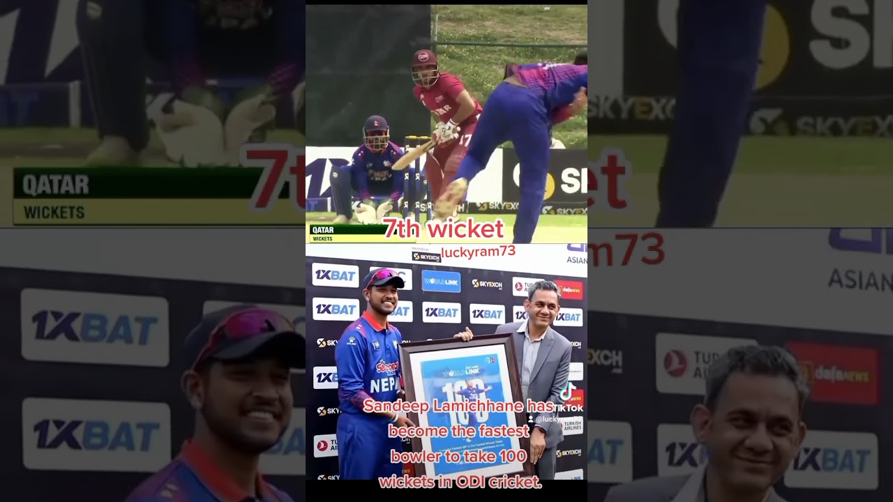 Sandeep Lamichhane took fastest 100 wicket for odi cricket 😍😍🙏🙏🙏