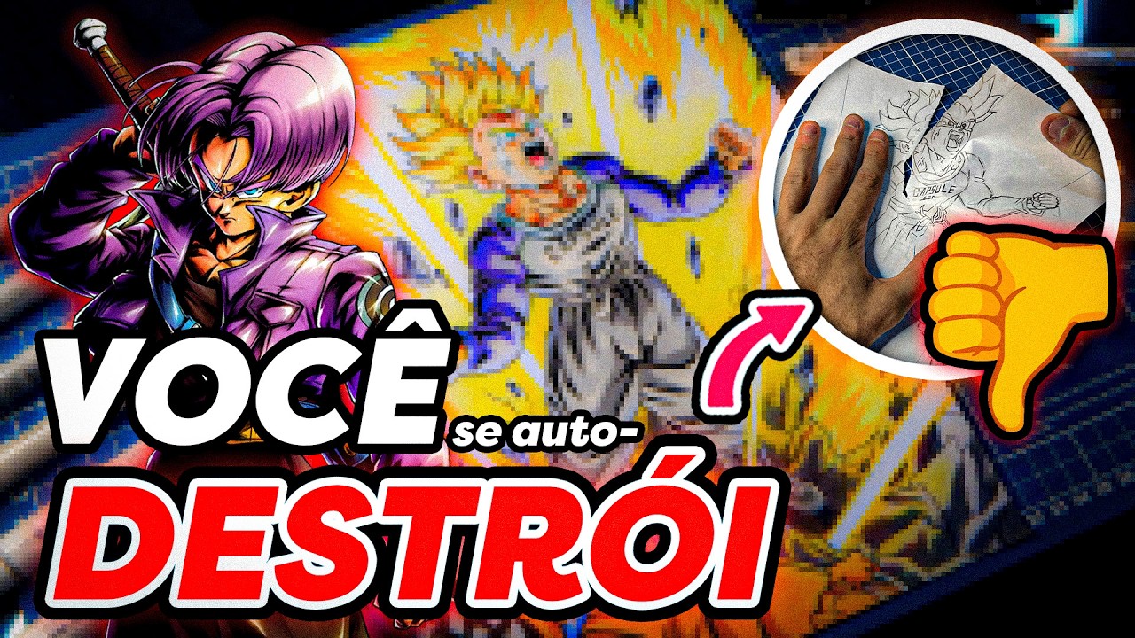 VOC&Ecirc; PODE estar se AUTODESTRUINDO como DESENHISTA! | Drawing - Trunks (Dragon Ball Z)