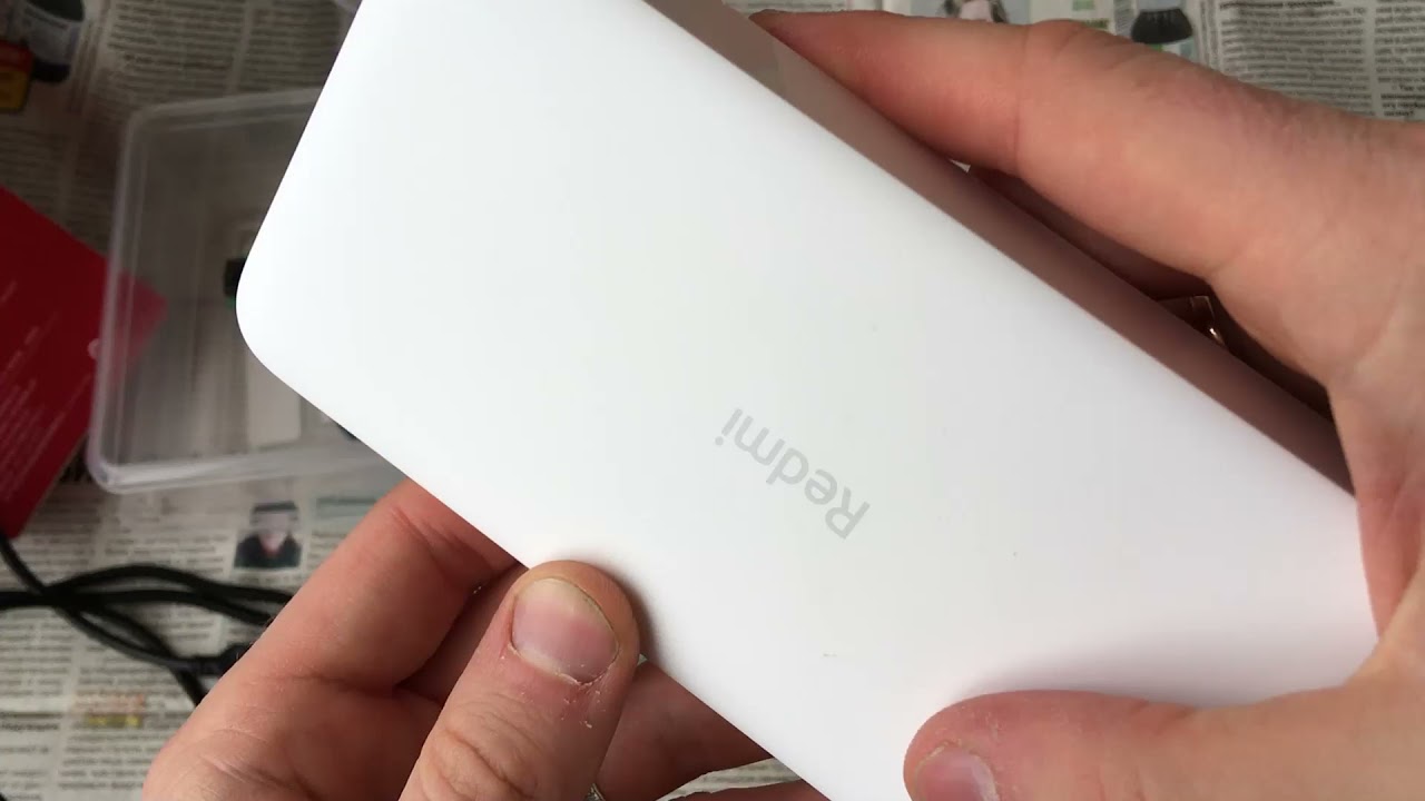 Внешний аккумулятор Xiaomi Redmi Power Bank 20000 mAh. Повербанк. Проверка емкости и нагрузки.