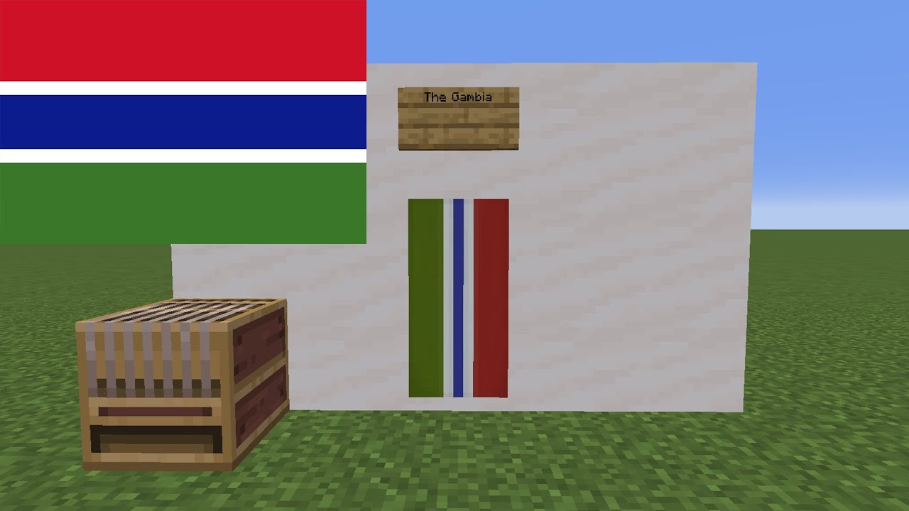 How to Make The Gambia's Flag in Minecraft