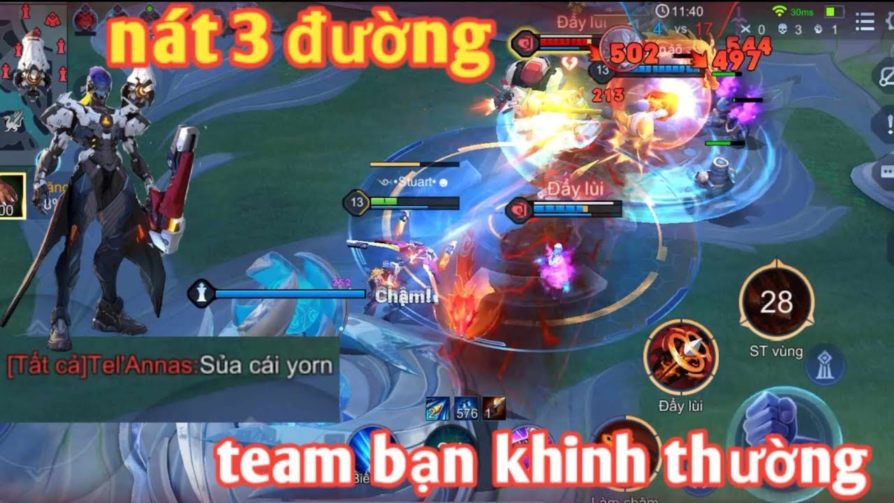 Liên Quân _ Trẻ Trâu Đẩy 3 Đường Liền Buông Lời Khinh Thường Yorn Và Cái Kết