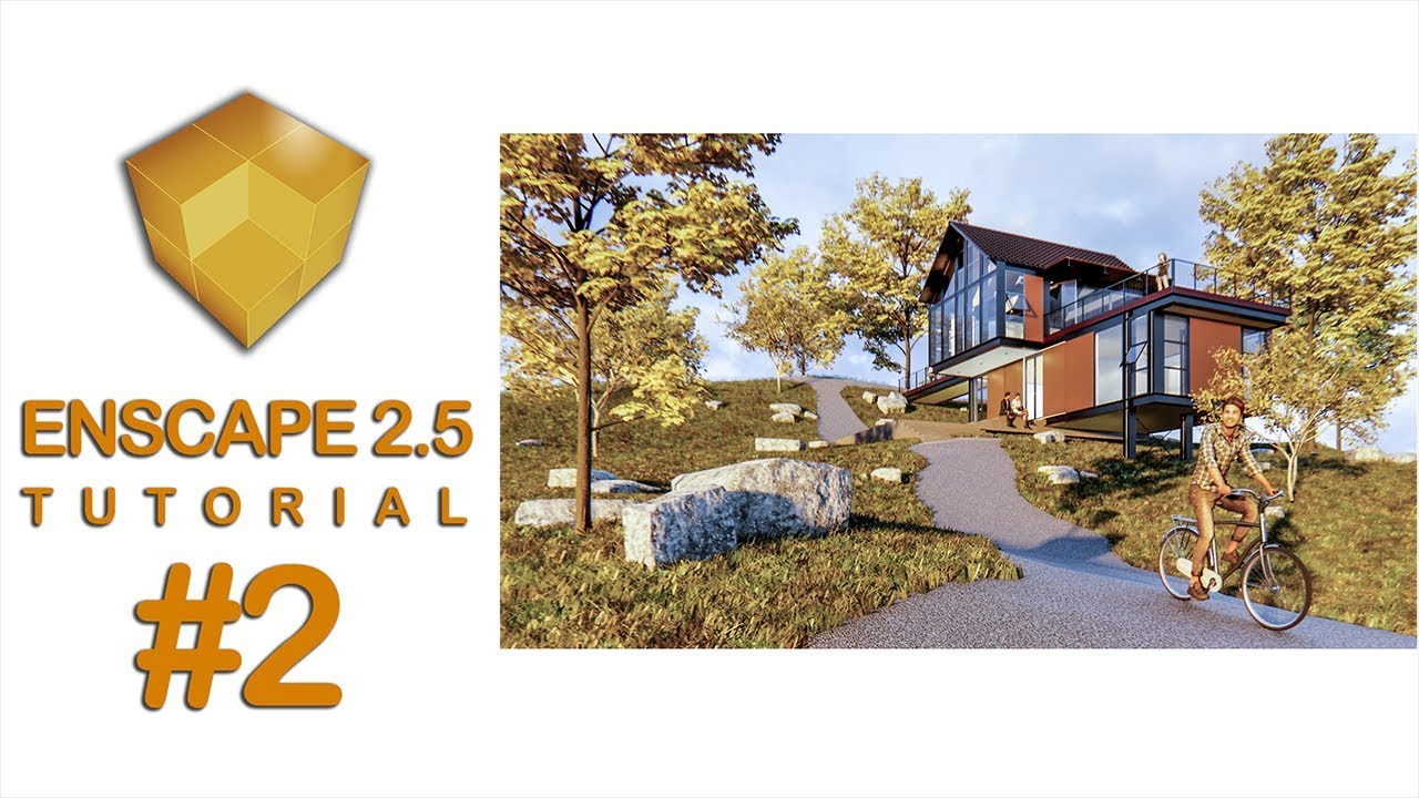 Tutorial #2/3: Enscape3d For Sketchup - Landscape Home Design  | Enscape 2.5 [4/100]