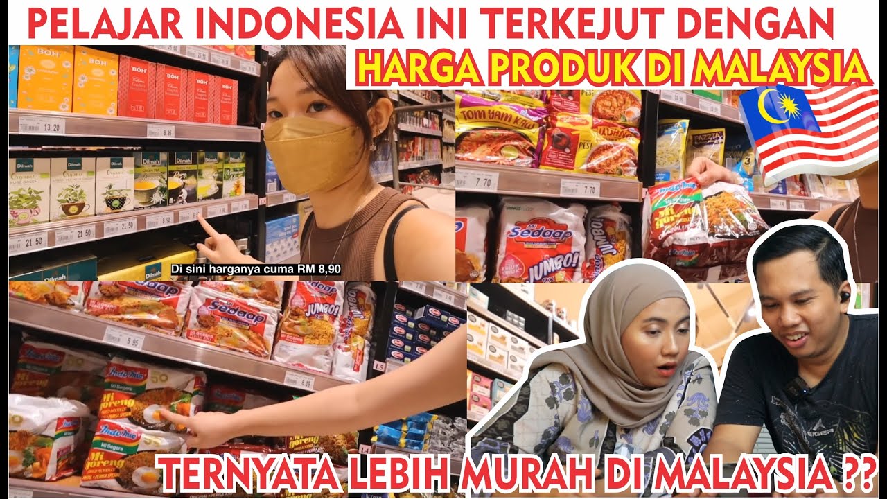 REAKSI PELAJAR INDONESIA PERTAMAKALI BELANJA DI PASARAYA MALAYSIA, TERKEJUT DENGAN HARGA!