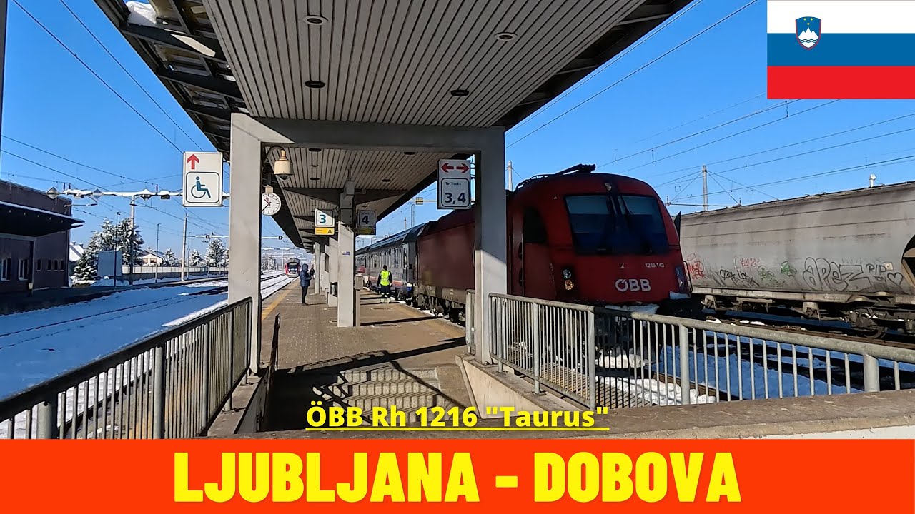 Cab Ride Ljubljana -  Dobova (Dobova &ndash; Ljubljana Railway, Slovenia) train driver's view 4K