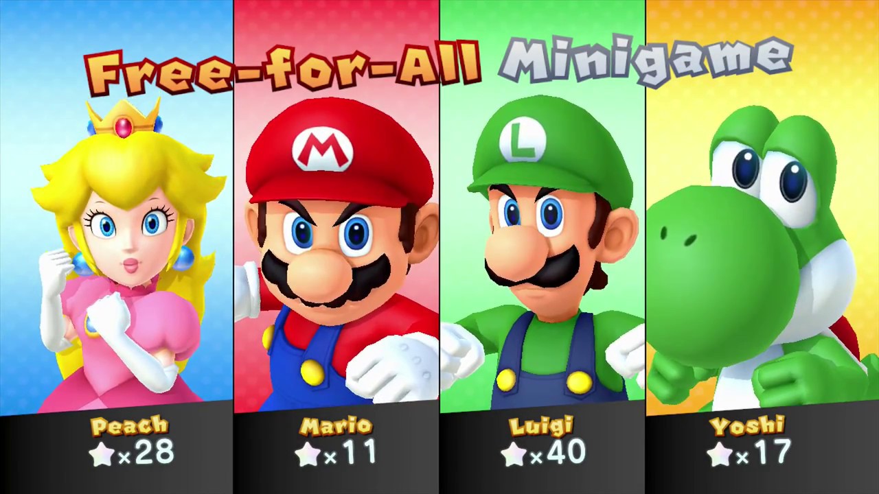 Mario Party 10 Mario Party #34 Peach vs Mario vs Luigi vs Yoshi Whimsical Waters Master Difficulty