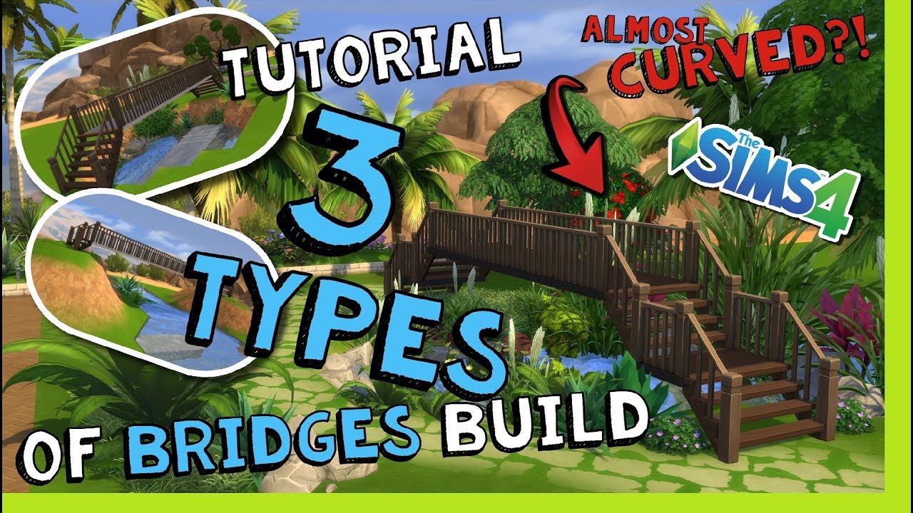 How to make Arched bridge in Sims 4 Step By Step Tutorial || Split level bridge \ Curved Bridge!!😱