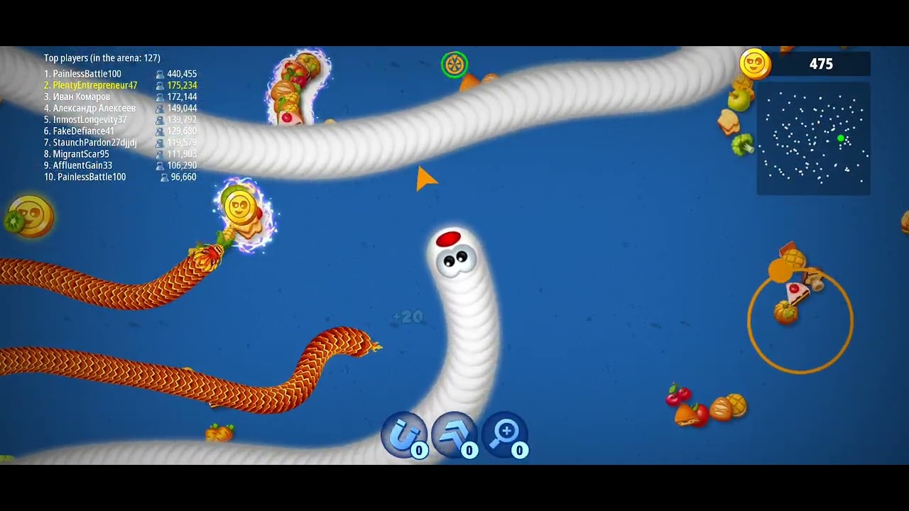 Worm zone relaxing music 100000 points