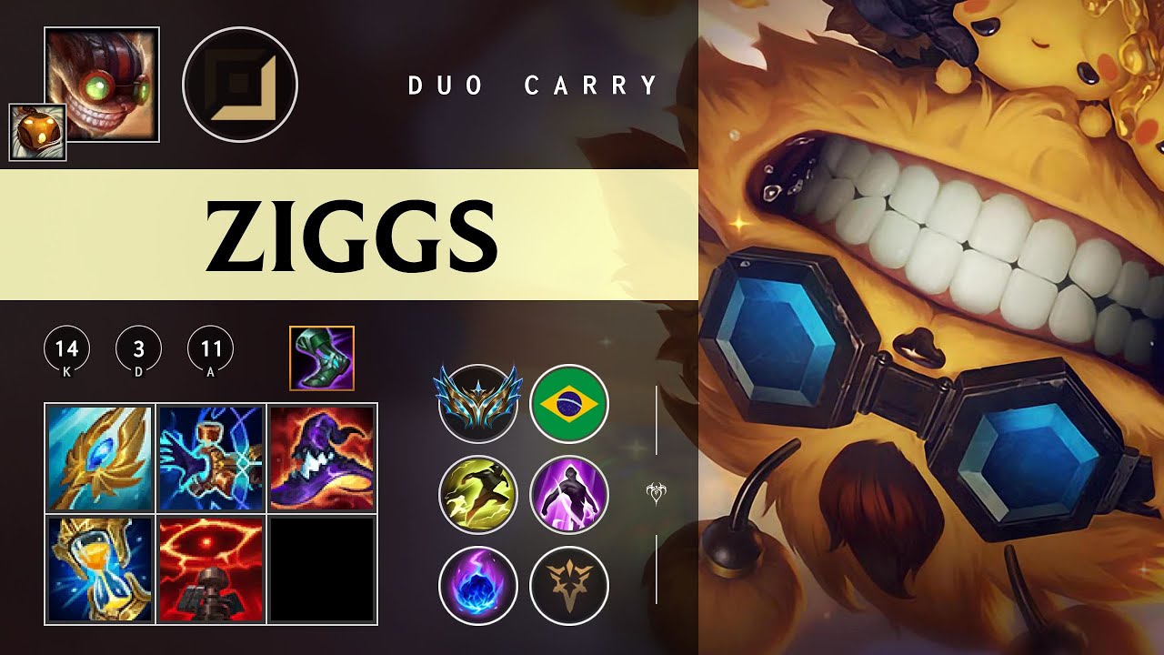 Ziggs Carry vs Kai'Sa - BR Challenger Patch 26.02
