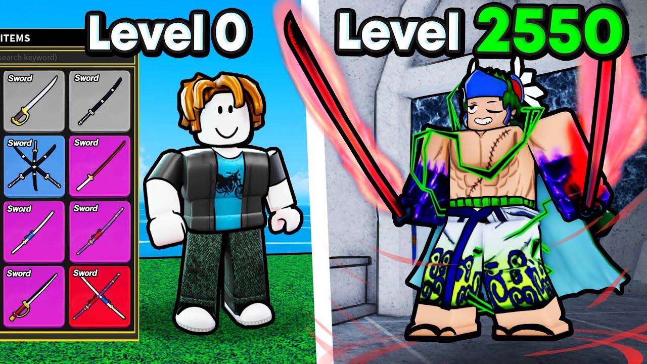 NOOB To MAX Using Only SWORDS In Blox Fruits [FULL MOVIE]