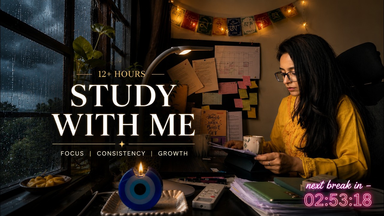 LIVE l 12+ hours-Study Session:☕️ pomodoro and poetry- finding beauty in stillness of work 🌻📖