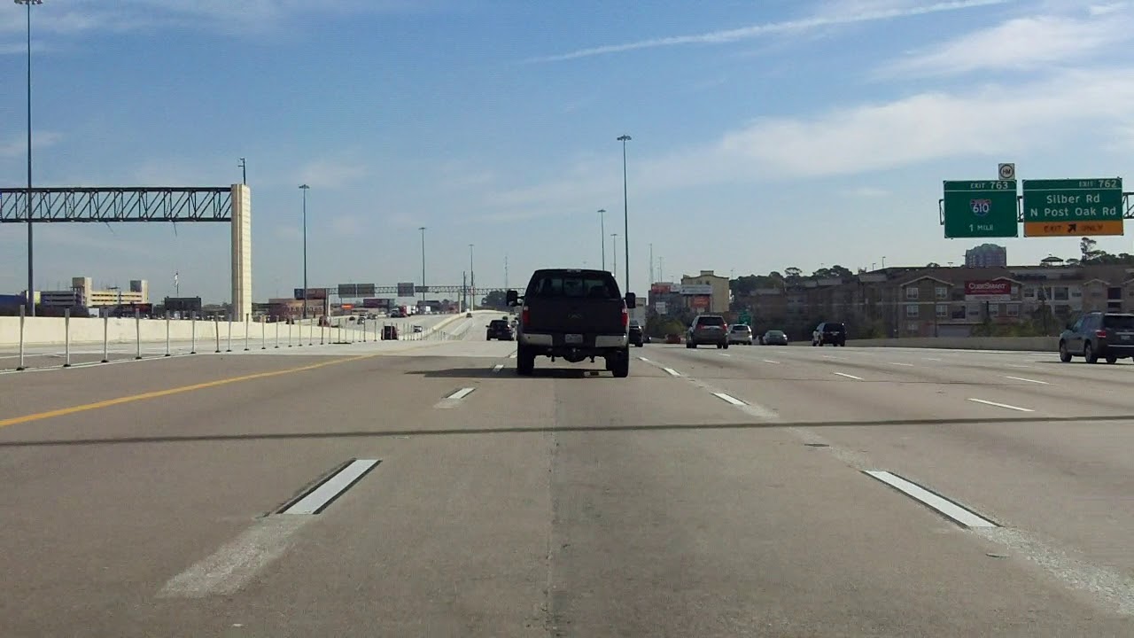 Katy Freeway (Interstate 10 Exits 756 to 763) eastbound (Express Lanes)
