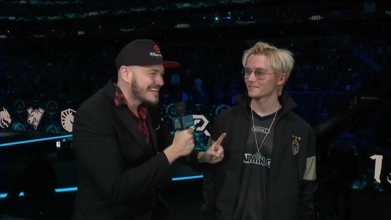 Slacks interviews Ace after Gaimin Gladiators win the Lower Bracket TI Finals