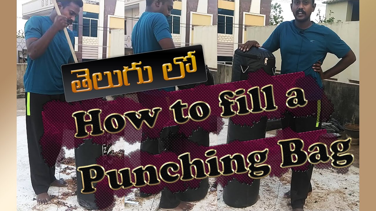 How to fill a Punching Bag at Home in #Telugu | Coach Vishnu |
